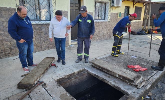 Secretario general y Encargado de Obras recorrieron distintas zonas de la ciudad