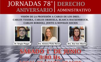 La Asociación de Abogados de Salto anuncia Jornadas Académicas para el sábado 1 de junio