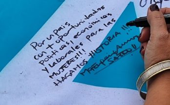 María Eugenia Almirón con Laura Raffo y Luis Alberto Heber en la Gira de la Bandera en Salto