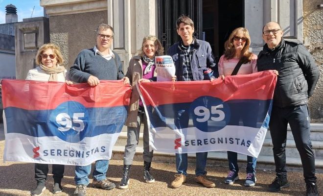 Se presentaron las listas 95 y 195 Seregnistas del Frente Amplio apoyando la precandidatura de Yamandú Orsi