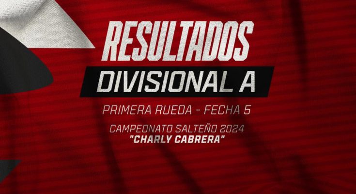 Resultados de la quinta fecha de la Primera Rueda de la Divisional Primera A