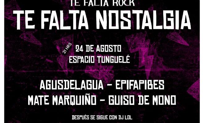 El rock y la nostalgia se unen este 24 de agosto en el Espacio Tunguelé