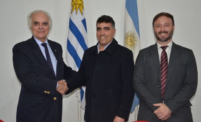 Intendente Andrés Lima recibió al Embajador de Argentina en Uruguay y al Intendente de Concordia