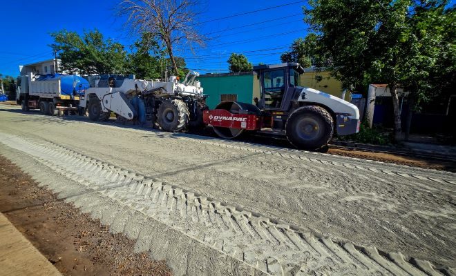 Se realizan trabajos de cementado en calle Artigas, informó el intendente Lima