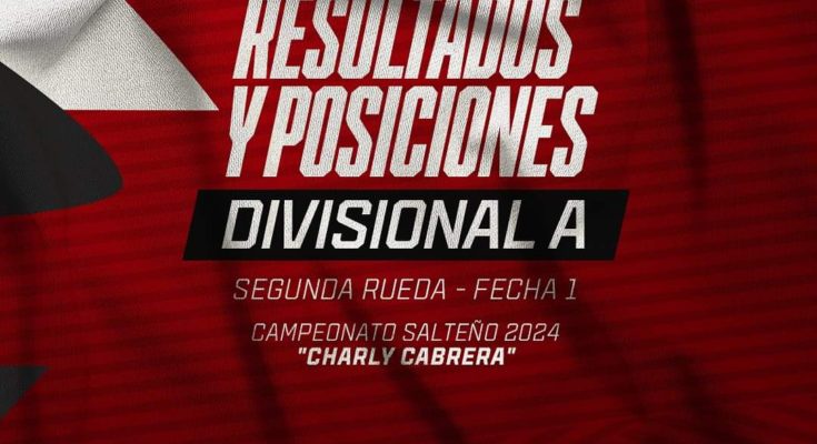 Comenzó la Segunda Rueda de la Divisional Primera A