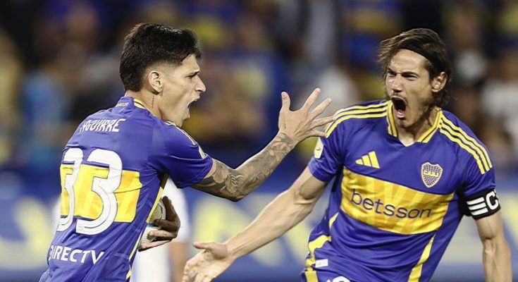 Argentina: Boca Juniors, con goles de Cavani y Saracchi, derrotó 4-1 a Godoy Cruz