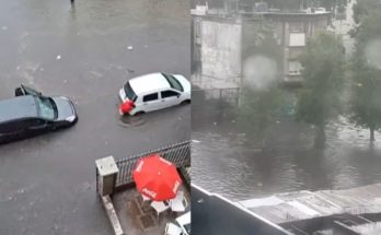 Vehículos sumergidos y objetos flotando: las imágenes de las inundaciones en Montevideo