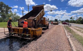 Intendente Lima y Director de Obras informan sobre trabajos en avenida Manuel Oribe