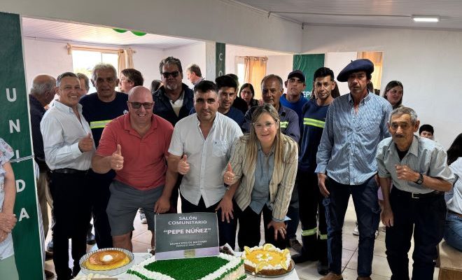 Intendente Andrés Lima y alcaldesa Rosita Moreno inauguraron salón comunitario en Pepe Núñez