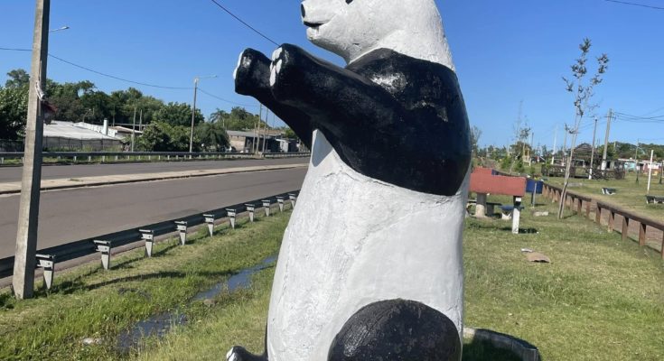 Mantenimiento en la Plaza “El Boyerito del Litoral, Guillermo Chivel” en la entrada al barrio Uruguay