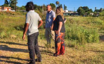 Directores de Vivienda y Obras coordinan trabajos en el predio destinado a la Cooperativa Zona Este
