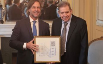 Luis Lacalle Pou recibió a Edmundo González Urrutia en la residencia de Suárez y Reyes