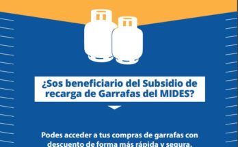 Subsidio de recargas de garrafas de Super gas para beneficiarios Mides