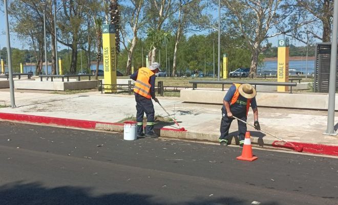 Prohibición de estacionamiento en la acera oeste de Costanera Norte