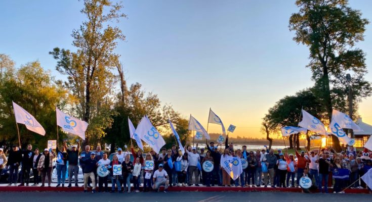 Tremenda muestra de militancia de la Lista 50 de Albisu en Costanera Norte