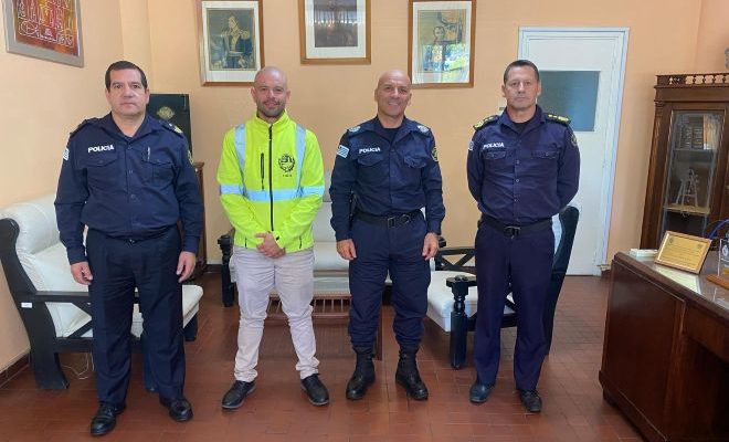 El Jefe de Cuerpo Inspectivo se reunió con autoridades de la Jefatura de Policía