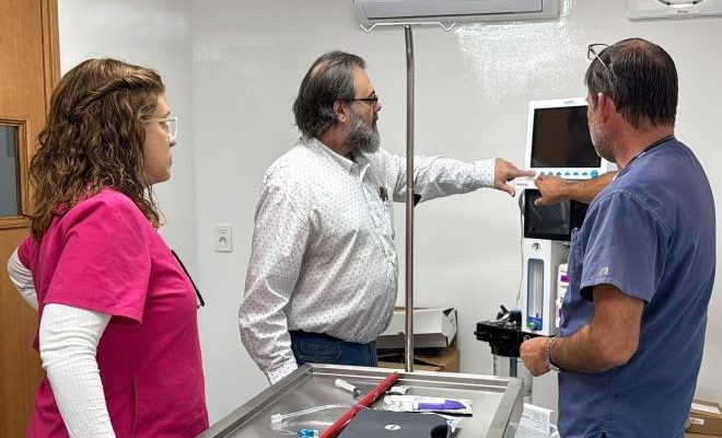 Juan Pablo Cesio visitó el Policlínico Veterinario que ya funciona en etapa de prueba