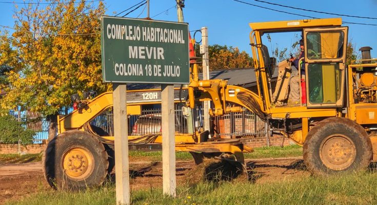 La Intendencia de Salto mejora la infraestructura en la zona de MEVIR de Colonia 18 de Julio