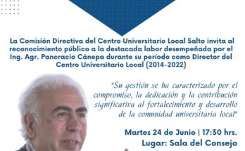 Acto Homenaje al Ing. Agr. Pancracio Cánepa, ex Director de la sede Salto Udelar Cenur Litoral Norte