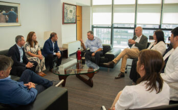 Presidente Orsi recibió a delegación de la red de Mercociudades