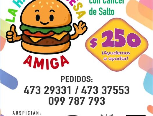 Nueva edición de “La Hamburguesa Amiga” en apoyo al Niño con Cáncer de Salto Nueva edición de “La Hamburguesa Amiga” en apoyo al Niño con Cáncer de Salto