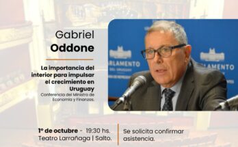 En el marco de los 120 años del CCIS y de la 117ª Expo Salto, se anuncia conferencia del Ministro de Economía