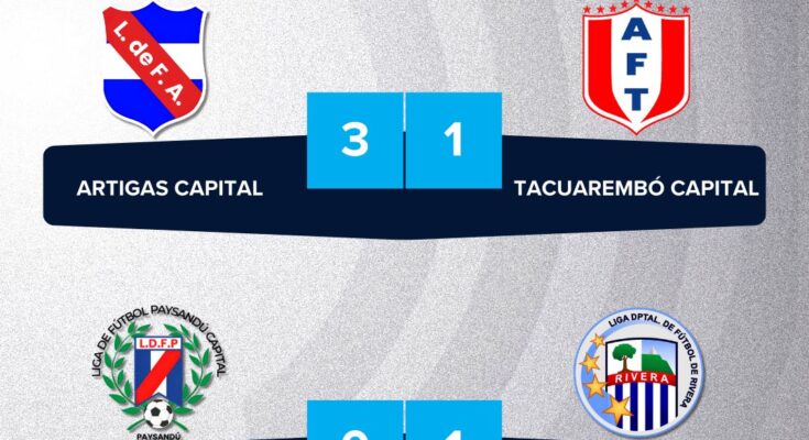 Litoral Norte: En Absoluta, Artigas y Rivera ganaron en el debut. Salto tuvo fecha libre