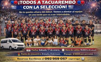 Convocatoria para acompañar a la Selección de Salto este sábado rumbo a Tacuarembó