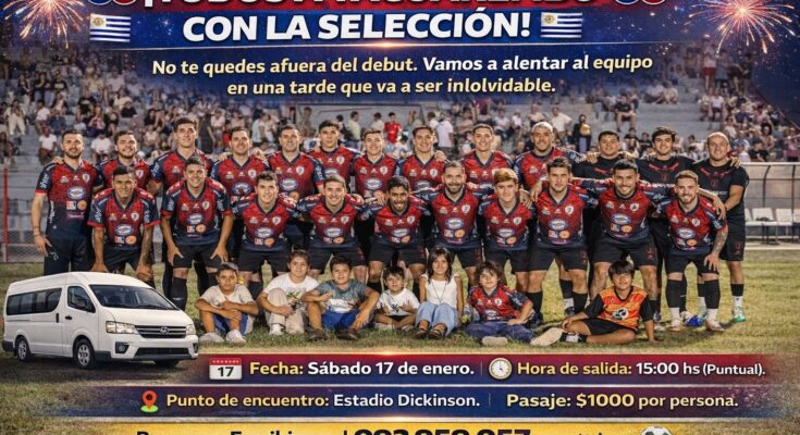 Convocatoria para acompañar a la Selección de Salto este sábado rumbo a Tacuarembó