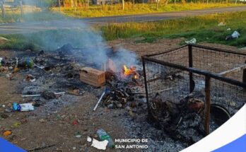 El Municipio de San Antonio repudia actos de vandalismo contra contenedores de residuos