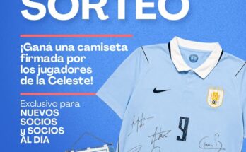 AJUPENSAL sortea una camiseta firmada por los jugadores de la selección uruguaya