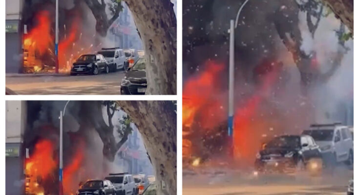 “Una explosión”: increíble video del comienzo del incendio en local de fuegos artificiales