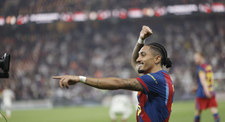 Barcelona se coronó campeón de la Supercopa de España al vencer al Real Madrid 3-2