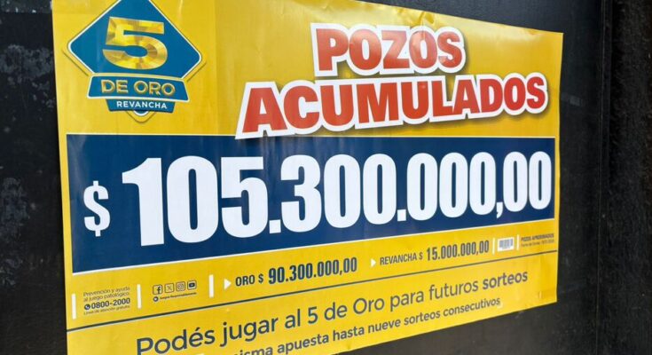Sorteo del 5 de Oro: este domingo 18 de enero, ¡más de 2,6 millones de dólares acumulados!