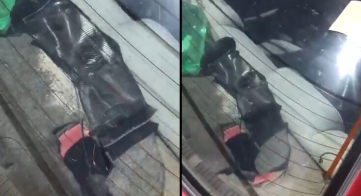 El parlante de un auto se derritió por los 41 °C de sensación térmica en Salto