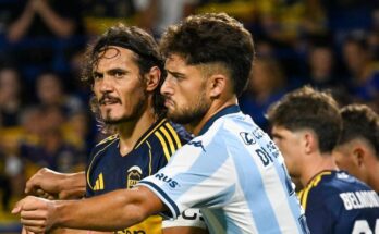 Cavani titular, capitán de Boca, fue silbado en La Bombonera tras empate 0-0 con Racing