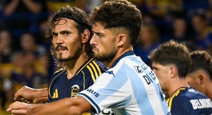 Cavani titular, capitán de Boca, fue silbado en La Bombonera tras empate 0-0 con Racing