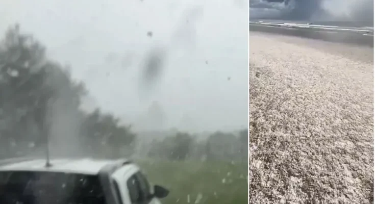 Temporal en el este: fuerte vendaval con granizo azotó este domingo a Maldonado y Rocha