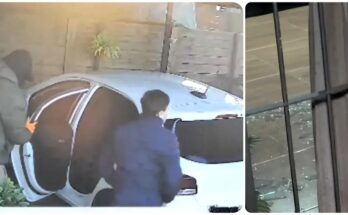 Delincuentes que robaron el BROU chocaron, amenazaron a una familia y se llevaron su auto