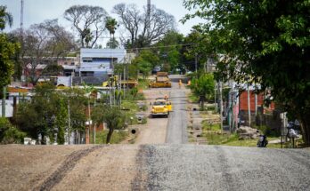 Avanzan las obras de mejora vial y canalización de pluviales en barrio Independencia