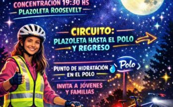 La Oficina de la Juventud presenta la Primera Bicicleteada Nocturna en Costanera Norte