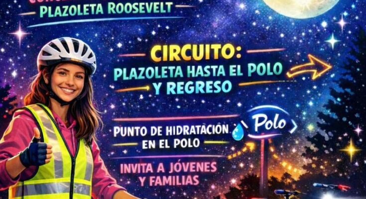 La Oficina de la Juventud presenta la Primera Bicicleteada Nocturna en Costanera Norte