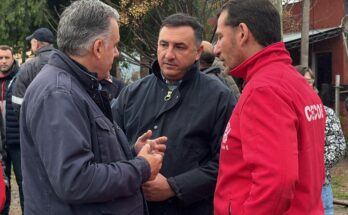 Presidente Orsi recorrió junto al intendente Albisu zonas afectadas por el temporal