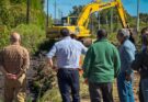 Albisu estuvo en barrio La Chinita, donde comenzaron los trabajos de mejora de calles y canalización