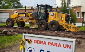 Comenzó la recuperación vial de las calles del barrio Cien Manzanas