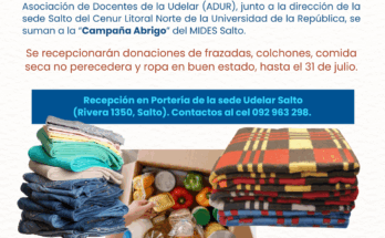La sede Salto Udelar se suma a la “Campaña Abrigo” del MIDES