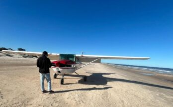 Aterrizaje de emergencia sin incidentes en Médanos de Solymar