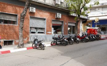 Reordenamiento del estacionamiento de motos en el microcentro
