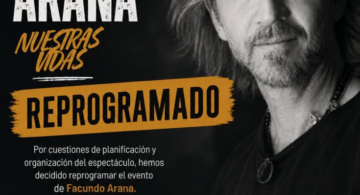 Reprograman la presentación de “Nuestras Vidas” de Facundo Arana en el Teatro Larrañaga Reprograman la presentación de “Nuestras Vidas” de Facundo Arana en el Teatro Larrañaga
