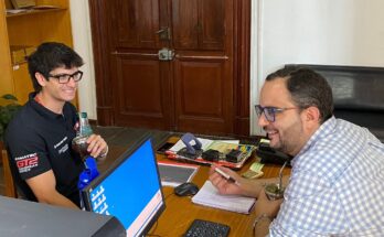 El Director de Desarrollo Social recibió al piloto salteño Tomás Granzella